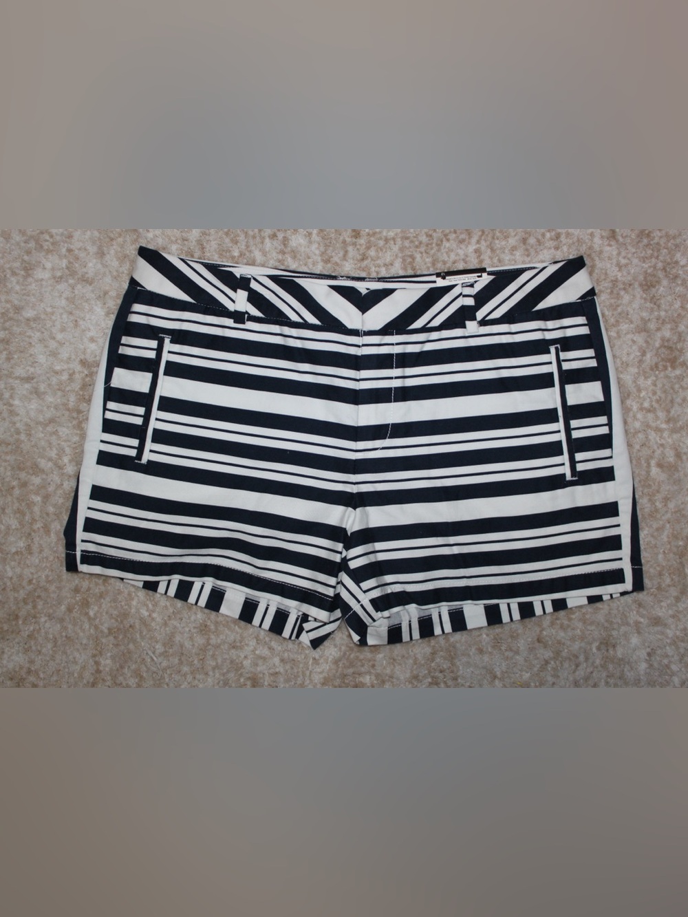 STYLUS Black and White Striped Women's Shorts